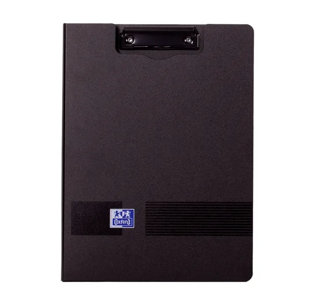 Oxford Live & Go Carpeta Con Pinza Metalica - Fabricada En Polifoam - Bolsillo Interior - Color Negro