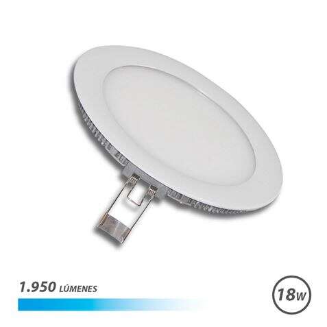 Elbat Downlight Empotrar Ultraplano Led - Luz Fria 18W 1950Lm - Diseño De Bajo Perfil - Blanco Frio
