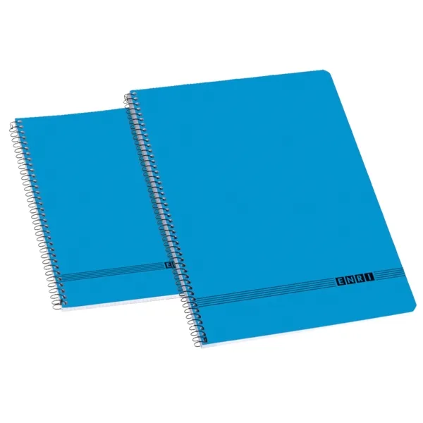 Enri Cuaderno Espiral Oficina 80H Liso Tapas Blandas Folio Azul