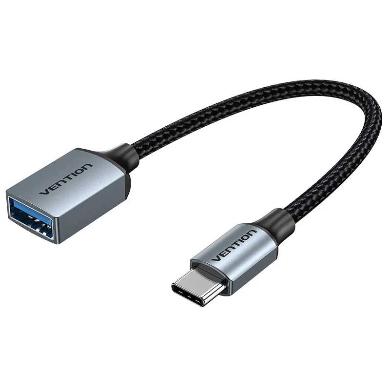 Vention Conversor USB-C Macho a USB Hembra 0.15m Color Gris