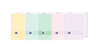 Oxford Live&Go Europeanbook A4+ 5x5 - 80 Hojas - Colores Surtidos