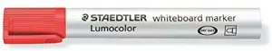 Staedtler Lumocolor 351 Rotulador Para Pizarra Rojo - Punta Redonda 2mm - Clip