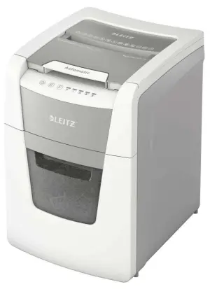 Leitz IQ 100 Autofeed P4 Destructora Automática de Papel P-4, 100 Hojas, 34L, Blanco/Gris