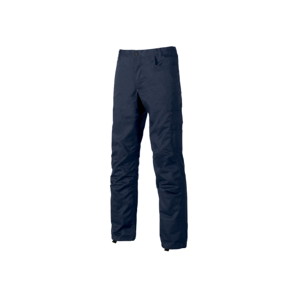 Upower Alfa Pantalon De Trabajo Funcional - Talla 44 - Multiples Bolsillos, Porta Martillo, Bolsillos Para Rodilleras, Cintura Elastica, Proteccion Dpi1 - Color Azul Marino