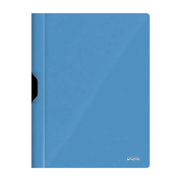 Dohe Dossier Con Clip Metalico - Tamaño A4 - Fabricado En Polipropileno Opaco De 350 Micras - Color Azul