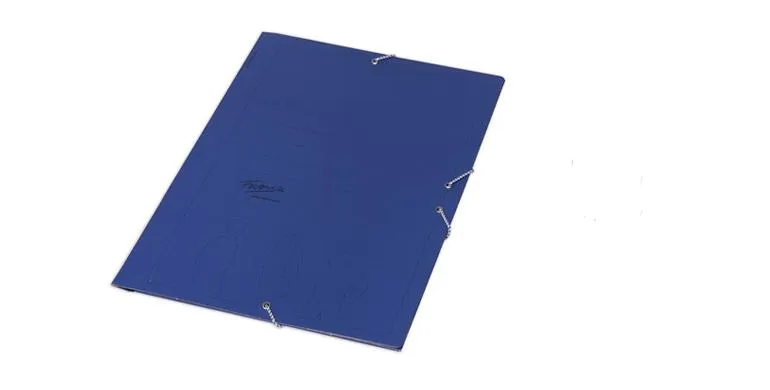 Fabrisa Carpeta De Gomas Azul Basica Con Tres Solapas Folio
