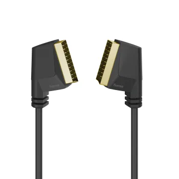 Hama Cable De Audio Y Video 1.5m 2x Euroconector Scart Contactos Chapados En Oro Negro