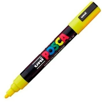 Posca Marcador  Pc-5M No Permanente Punta Forma De Bala 1,8 - 2,5 Mm Amarillo