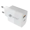 Leotec Cargador Universal 30W GAN - 1 USB-C PD + 1 USB-A - Blanco