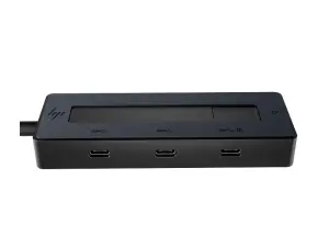 HP Hub Multipuerto 4K USB-C con 4 Puertos 10Gbps y Power Delivery 65W, Negro