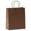 Fama Bolsa de Asa Retorcida 125gr 26x10x35cm Papel Marrón Oscuro