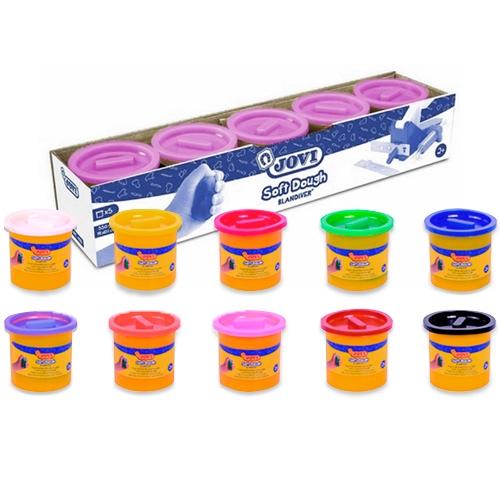 Jovi Plastilina Soft Dough Blandiver Bote 110Gr Violeta Estuche 5 Ud