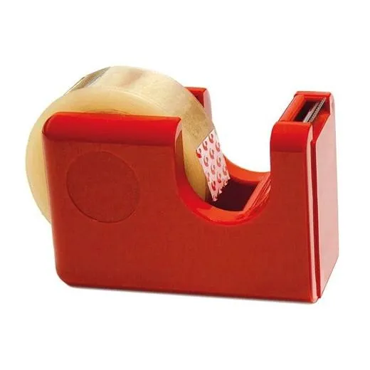 FIXO CINTA ADHESIVA JUNIOR ROLLO 19MM X 33M + PORTARROLLOS DISPENSADOR CARAMELO