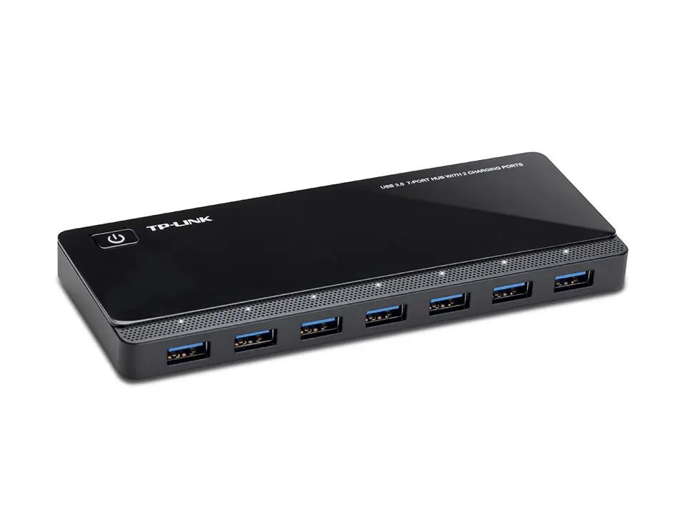 HUB USB 3.0 TP-LINK UH720 USB 3.0 7 PUERTOS + 2 PUERTOS DE CARGA DISEÑO ESCRITORIO CON ADPTADOR DE CORRIENTE