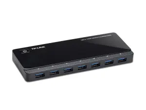 TP-LINK UH720 HUB USB 3.0 de 7 Puertos + 2 Puertos de Carga con Adaptador de Corriente