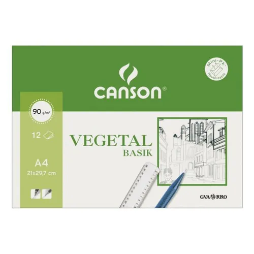 Canson Minipack Vegetal Basik 12 Hojas 21X29,7Cm - Papelería
