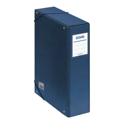 Dohe Caja para Proyectos Lomo 9cm Cartón Forrado Papel Impreso Plastificado Azul