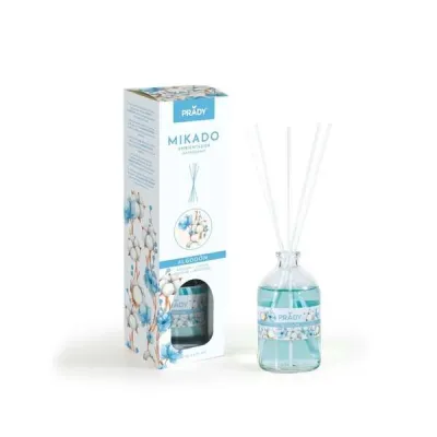 Prady Ambientador Mikado Algodón 100 ml con Varitas Difusoras de Cristal