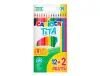 Carioca Tita Pack de 12 + 2 Lápices de Colores Resistentes Surtidos