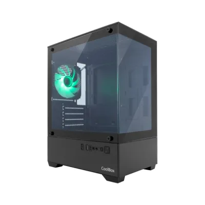 Coolbox GM200 Vision Lite Mini Torre Micro ATX con Cristal Templado y Ventilador ARGB