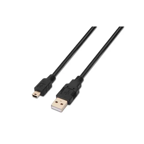 Aisens Cable USB 2.0 Tipo A Macho a Mini B Macho 1.0m Negro