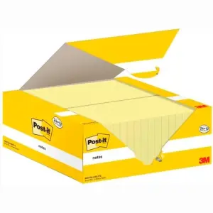 Post-It Bloc Notas 654 Canary Yellow 76x76mm Paquete 24 Unidades + 12 Gratis