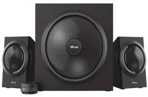 Trust Yuri Altavoces 2.1 - 60W RMS (120W Max) - Control de Volumen - Conexión Auriculares - Entrada de Línea - Negro