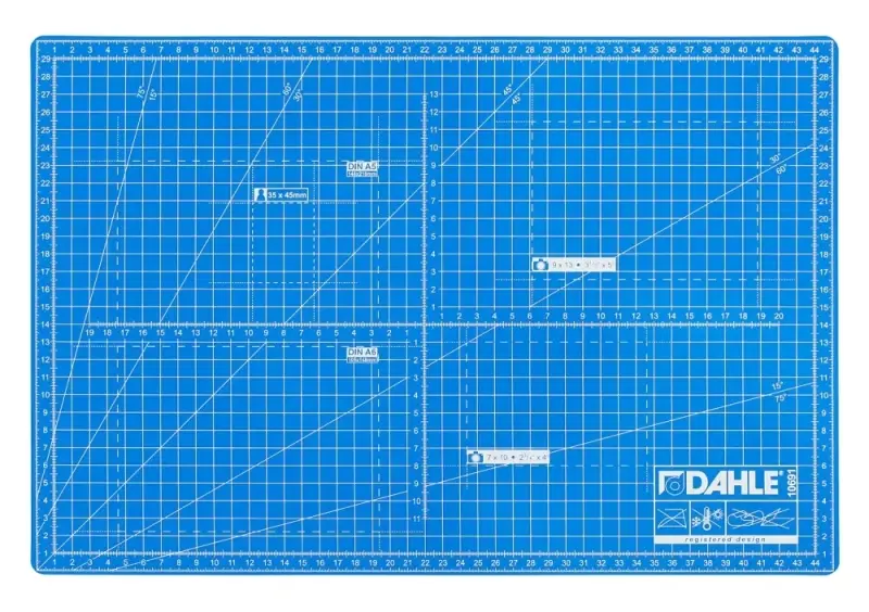 Dahle Plancha de Corte A3 30x45cm - 5 Capas con Núcleo Resistente al Corte - Color Azul