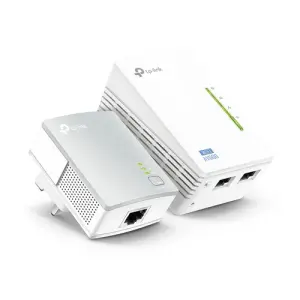 HOMEPLUG WIFI TP-LINK TL-WPA4220KIT 300MB AV600 CON 2 PUERTOS ETHERNET KIT COMPUESTO DE UN TL-WPA4220 Y UN TL-PA4010