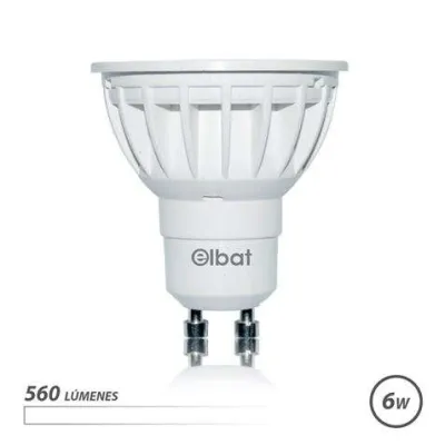 Elbat Bombilla LED GU10 6W 560LM Luz Blanca Ahorro Energético Larga Duración