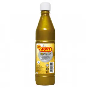 Jovi Tempera Paint 500ml - Base Agua, Alto Poder Cubriente, Secado Rápido, Color Oro
