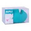 Apli Dispensador de Cinta Adhesiva 19mm x 33m - Textura Suave, Colores Surtidos