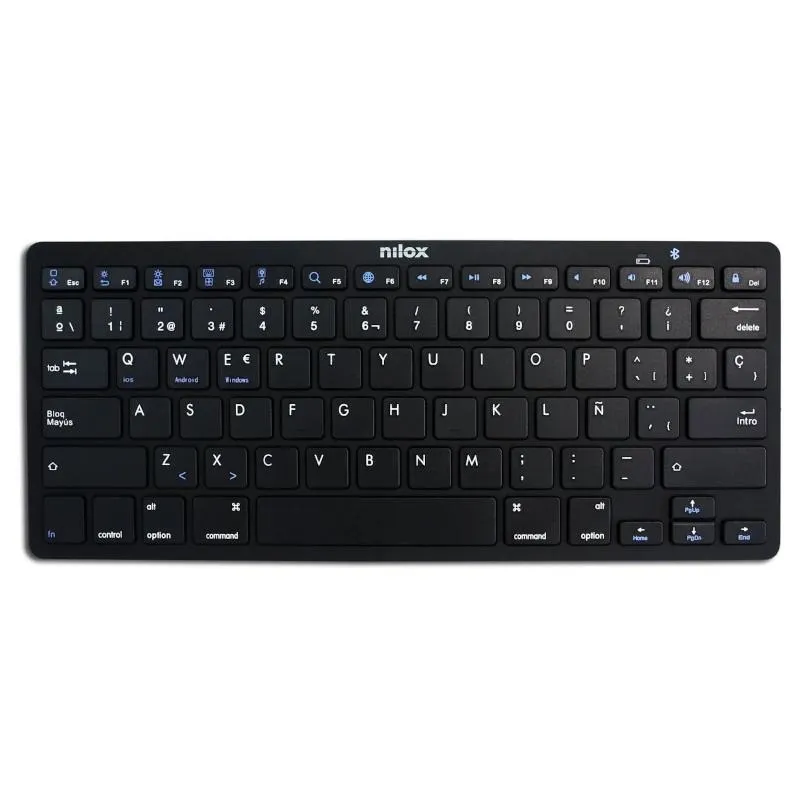 Nilox Teclado Nxkb01B Bluetooh, Negro