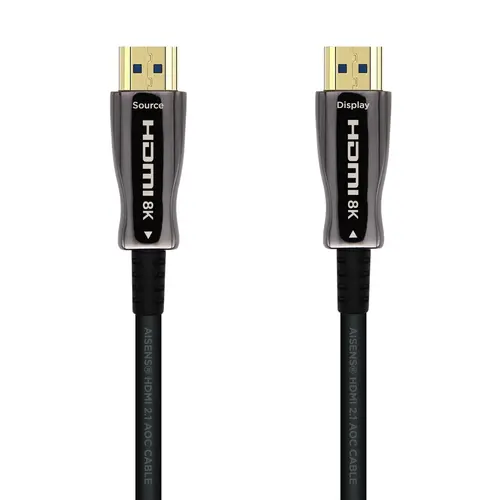 AISENS Cable HDMI V2.1 AOC Ultra Alta Velocidad 8K@60Hz 4K@120Hz 48Gbps 10m Negro