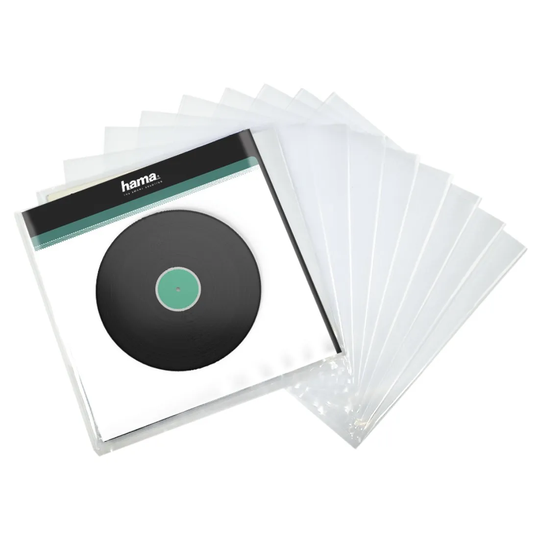 Hama Pack de 10 Fundas para Discos de Vinilo Transparente 32.7x32.5x0.07cm Polipropileno