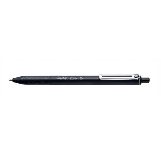 Pentel iZee Bolígrafo Retráctil 0.7mm Punta Negra Clip de Metal