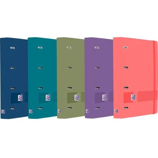 Oxford Live & Go Carpeta 4 Anillas Europeanbinder Polyfoam C/ Recambio 100H 5X5 A4+ Colores Surtidos Vivos