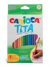 Carioca Tita Pack de 18 Lápices de Resina Hexagonales - Colores Brillantes y Lavables