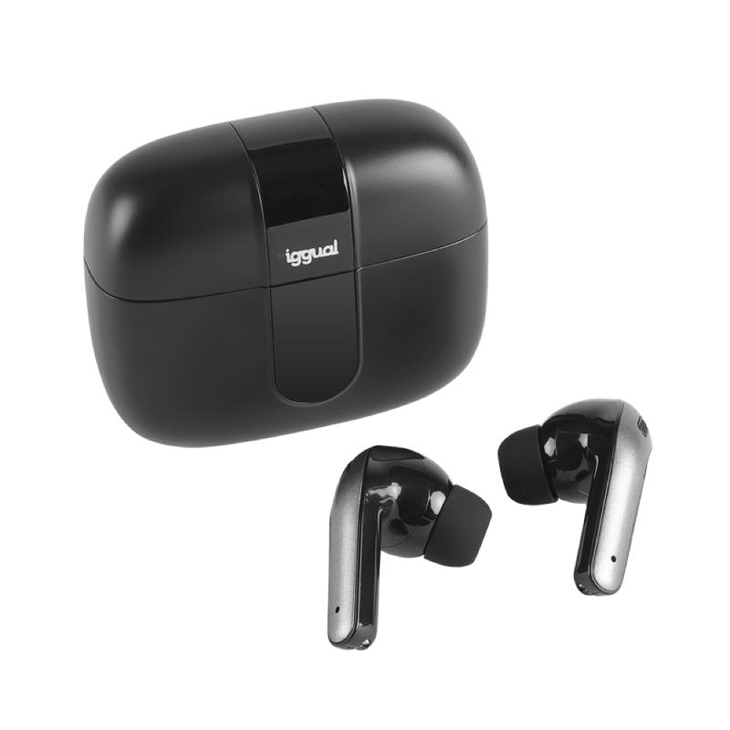 Iggual Auriculares Inalámbricos Tws Bluetooth Negr