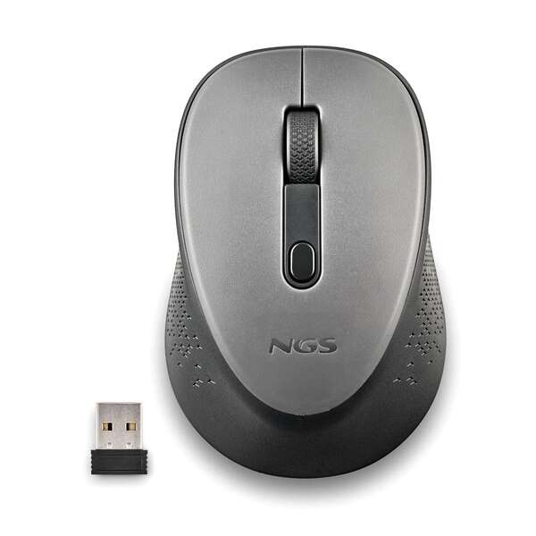 Ngs Dew Gray Raton Inalambrico Usb 1600Dpi - 3 Botones - Uso Diestro - Color Gris