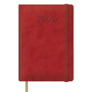 Dohe Agenda Anual Samba 15X21cm Con Cierre Goma Rojo 2026