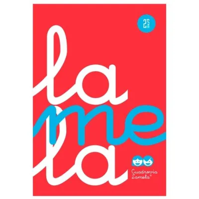 Lamela Cuaderno Espiral 80H Folio 90g Cuadrovía 3mm Tapa PP Rojo