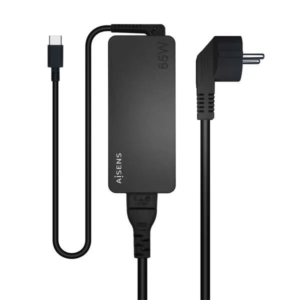 Aisens Cargador 65W USB-C PD3.0 Negro 1.8m
