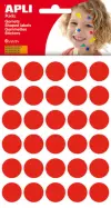 Apli Bolsa de 180 Gomets Redondos Ø 20mm Color Rojo Adhesivo Permanente