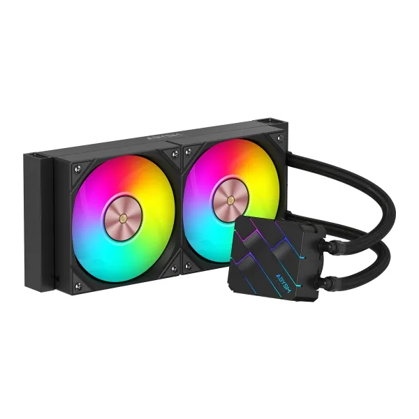 Abysm Oceanic Tide 240 Liquid Cooling System Black ARGB Dual Fan Intel AMD