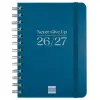 Finocam Agenda Cosmo Flex Espiral 8º 120x169mm Azul Curso 2026-2027