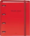 Dohe Colour Vibes Carpeta 4 Anillas Mixtas 35mm A4 con 100 Hojas Cuadricula 5mm Rojo