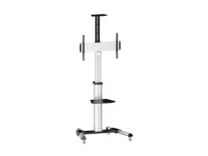 SOPORTE DE SUELO CON RUEDAS EQUIP PARA PANTALLA DE 37" - 70" FIJO ROTACION 90Âº DE ALUMINIO MAX. VESA 600x400 HASTA 50KG