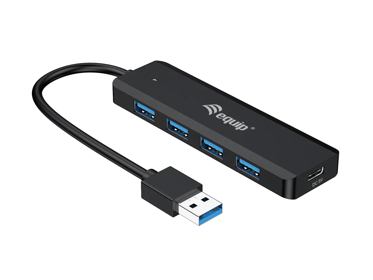 Hub Usb 3.2 Equip Life A 4 Puertos Usb 3.2 Con Adaptador Usb-C