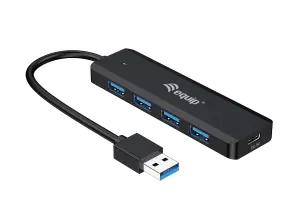 HUB USB 3.2 EQUIP LIFE A 4 PUERTOS USB 3.2 CON ADAPTADOR USB-C